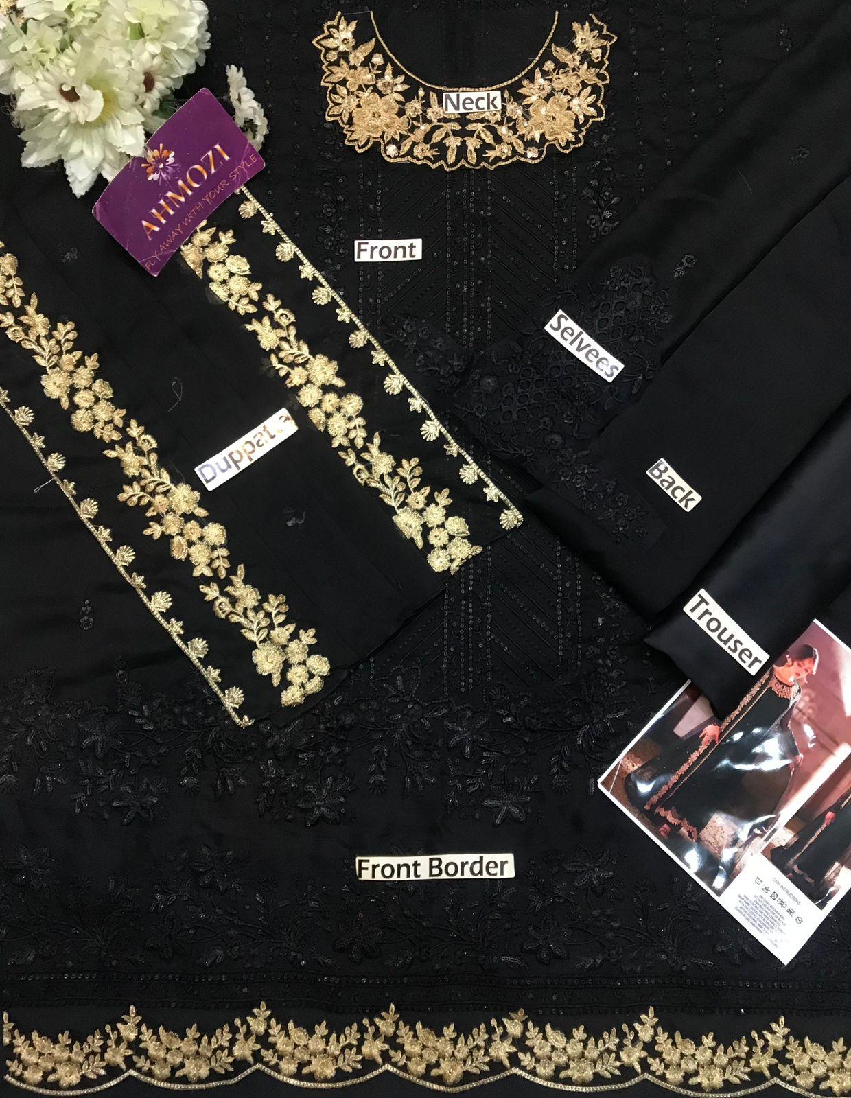 Presenting Azure Chiffon Embroidered Unstitched Collection