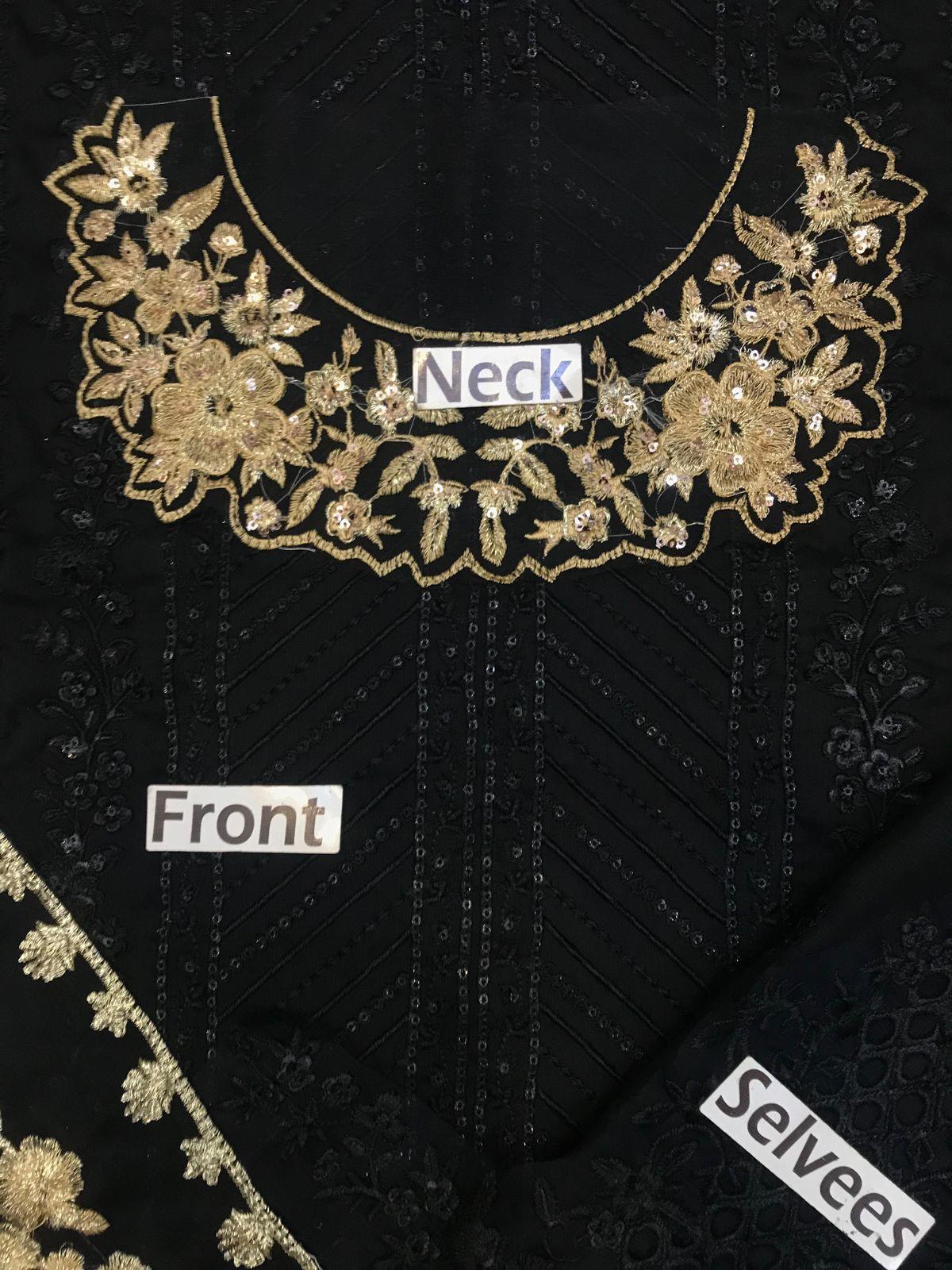Presenting Azure Chiffon Embroidered Unstitched Collection