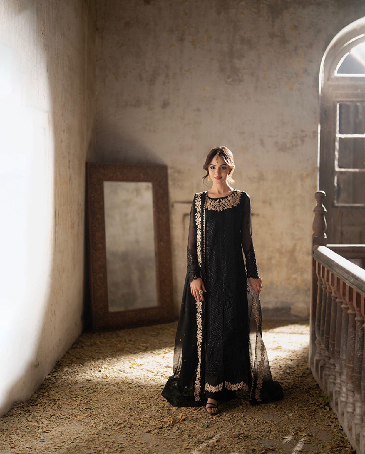 Presenting Azure Chiffon Embroidered Unstitched Collection