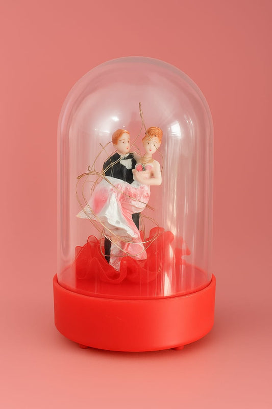 Romantic Couple Figurine in Glass